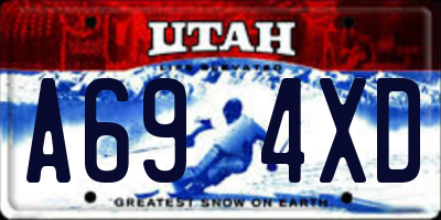 UT license plate A694XD