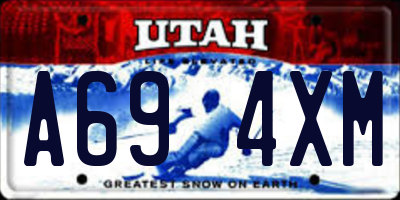UT license plate A694XM