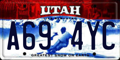 UT license plate A694YC
