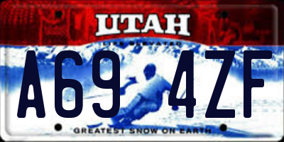 UT license plate A694ZF