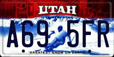 UT license plate A695FR