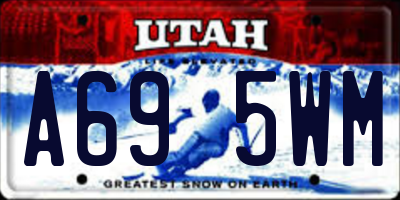 UT license plate A695WM