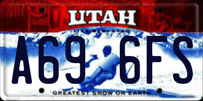 UT license plate A696FS