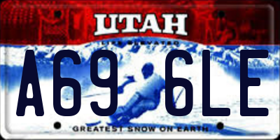 UT license plate A696LE