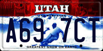 UT license plate A697CT