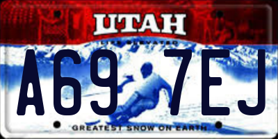 UT license plate A697EJ