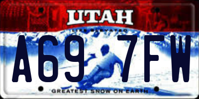 UT license plate A697FW