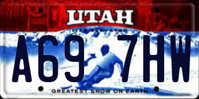 UT license plate A697HW