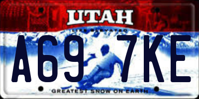 UT license plate A697KE