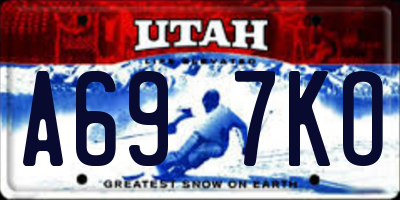 UT license plate A697KO