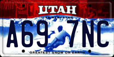 UT license plate A697NC