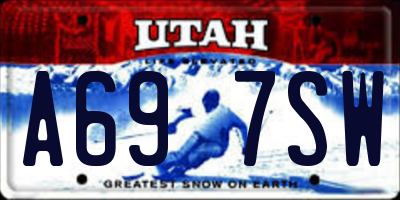 UT license plate A697SW