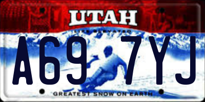 UT license plate A697YJ