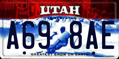 UT license plate A698AE