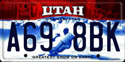 UT license plate A698BK