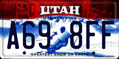 UT license plate A698FF