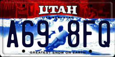 UT license plate A698FQ
