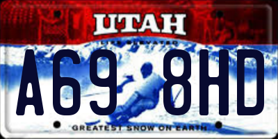 UT license plate A698HD