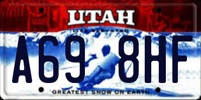 UT license plate A698HF