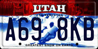 UT license plate A698KB