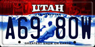 UT license plate A698OW