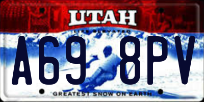 UT license plate A698PV