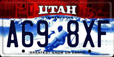 UT license plate A698XF