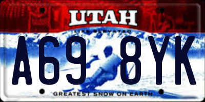 UT license plate A698YK