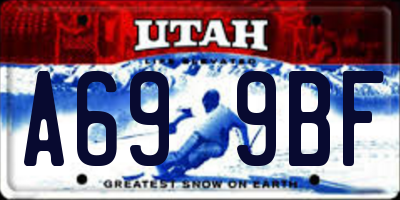 UT license plate A699BF