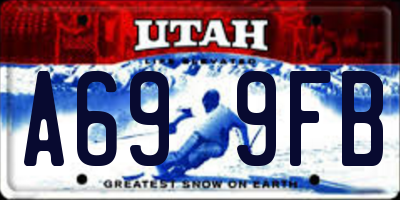 UT license plate A699FB