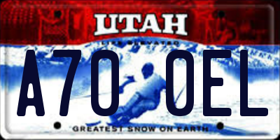 UT license plate A700EL
