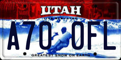 UT license plate A700FL