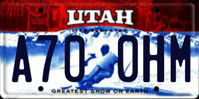 UT license plate A700HM