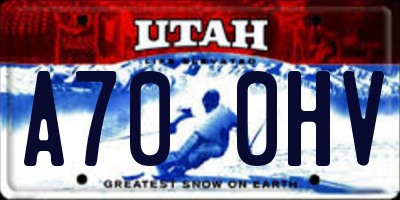 UT license plate A700HV