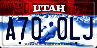 UT license plate A700LJ