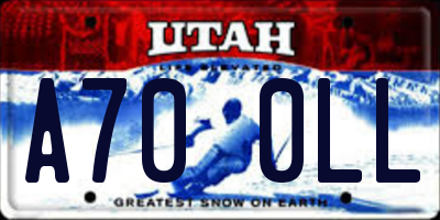 UT license plate A700LL
