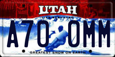UT license plate A700MM