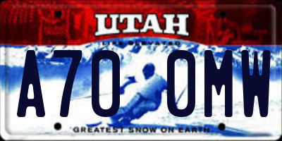 UT license plate A700MW