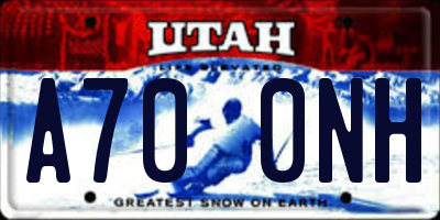 UT license plate A700NH