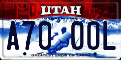 UT license plate A700OL