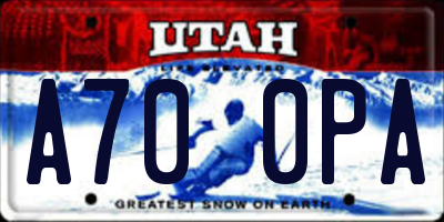 UT license plate A700PA
