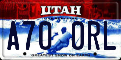 UT license plate A700RL