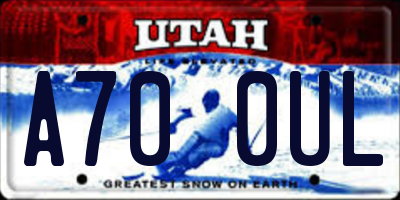 UT license plate A700UL