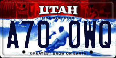 UT license plate A700WQ