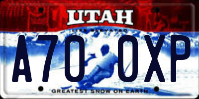 UT license plate A700XP