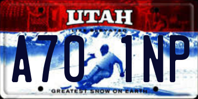 UT license plate A701NP