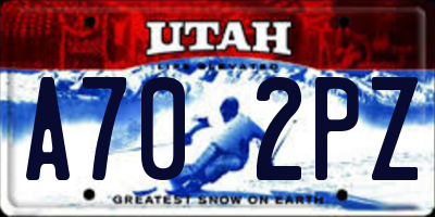 UT license plate A702PZ