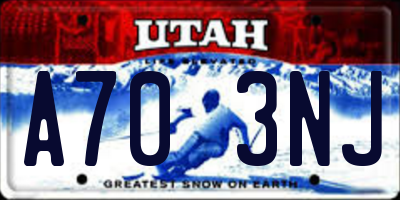 UT license plate A703NJ