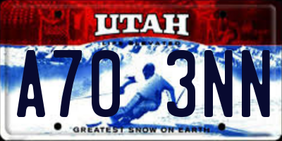 UT license plate A703NN