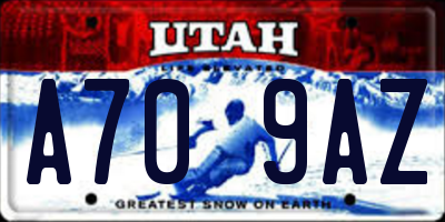 UT license plate A709AZ